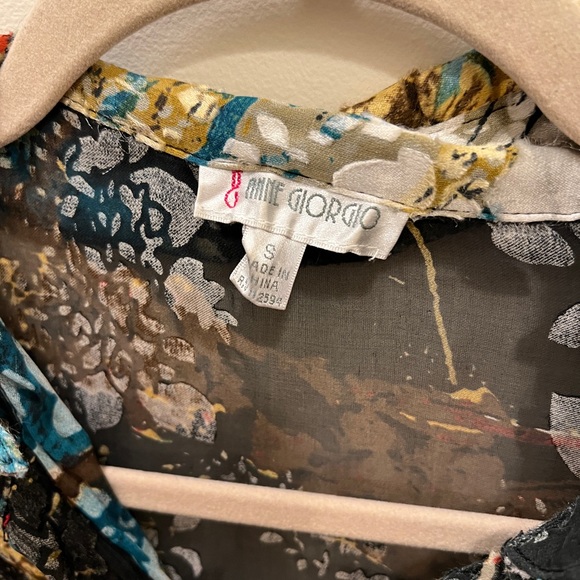 Vintage Anne Giorgio Blouse, Silk Blend, Small So pretty! - Picture 6 of 6
